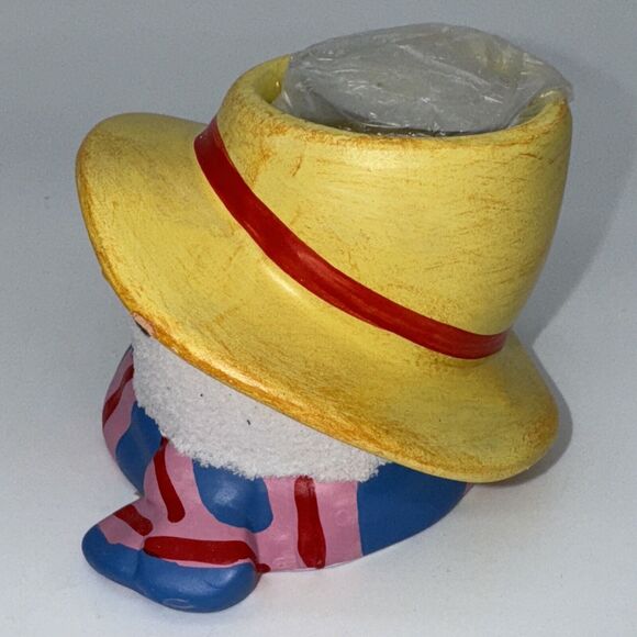 2 Piece Susan Winget Christmas Beach Ceramic Snowman Candle Holders CHRISTMAS - Picture 4 of 15